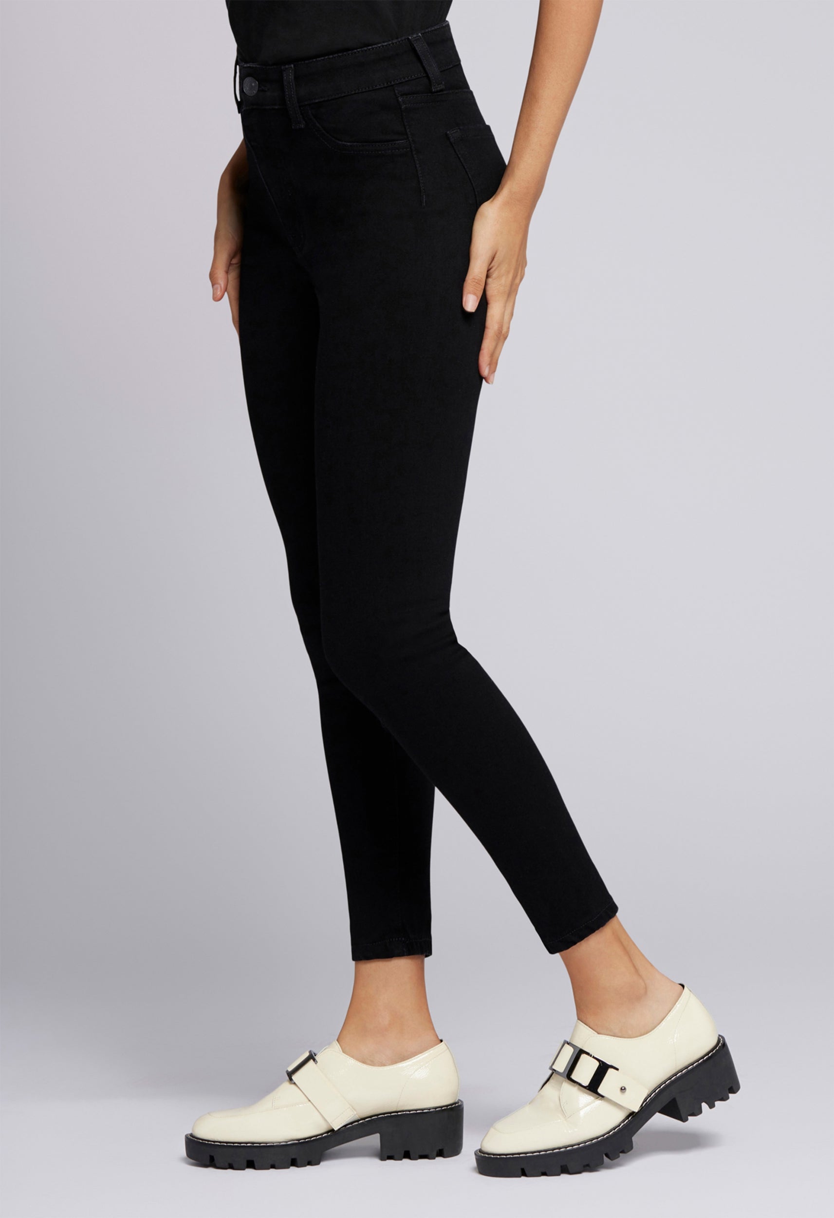 The Borderline Mid Rise Skinny Jean Coal Black | Coal