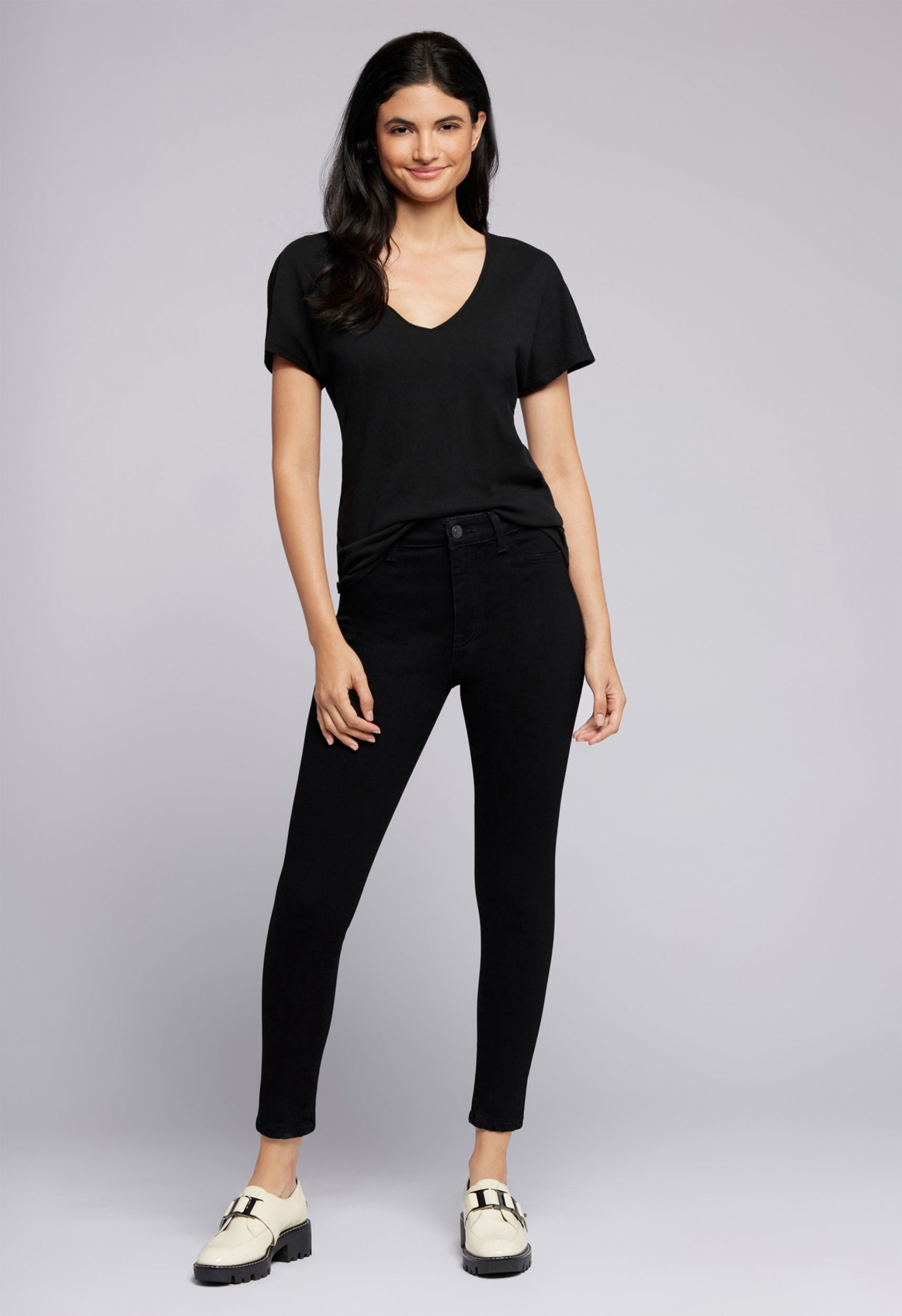 The Borderline Mid Rise Skinny Jean Coal Black | Coal