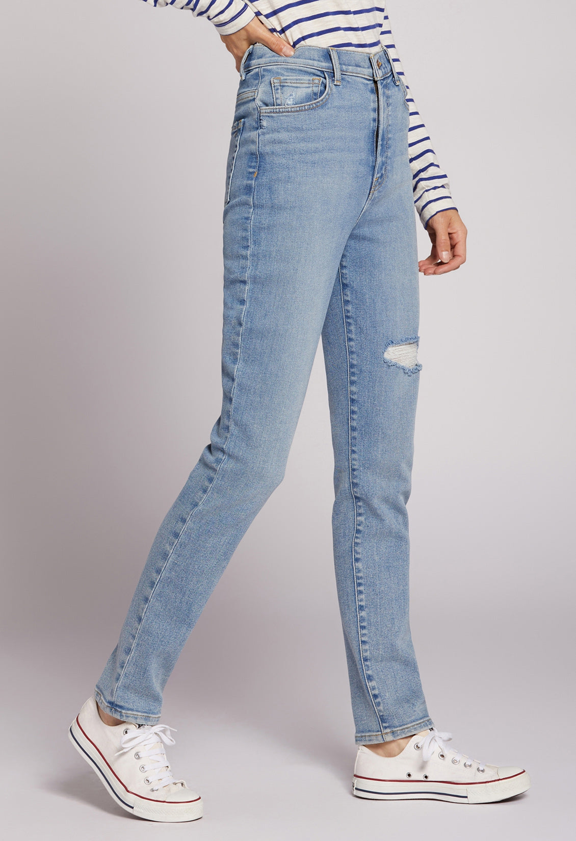 The Freeway High Rise Cigarette Jean Camino Light Blue | Camino