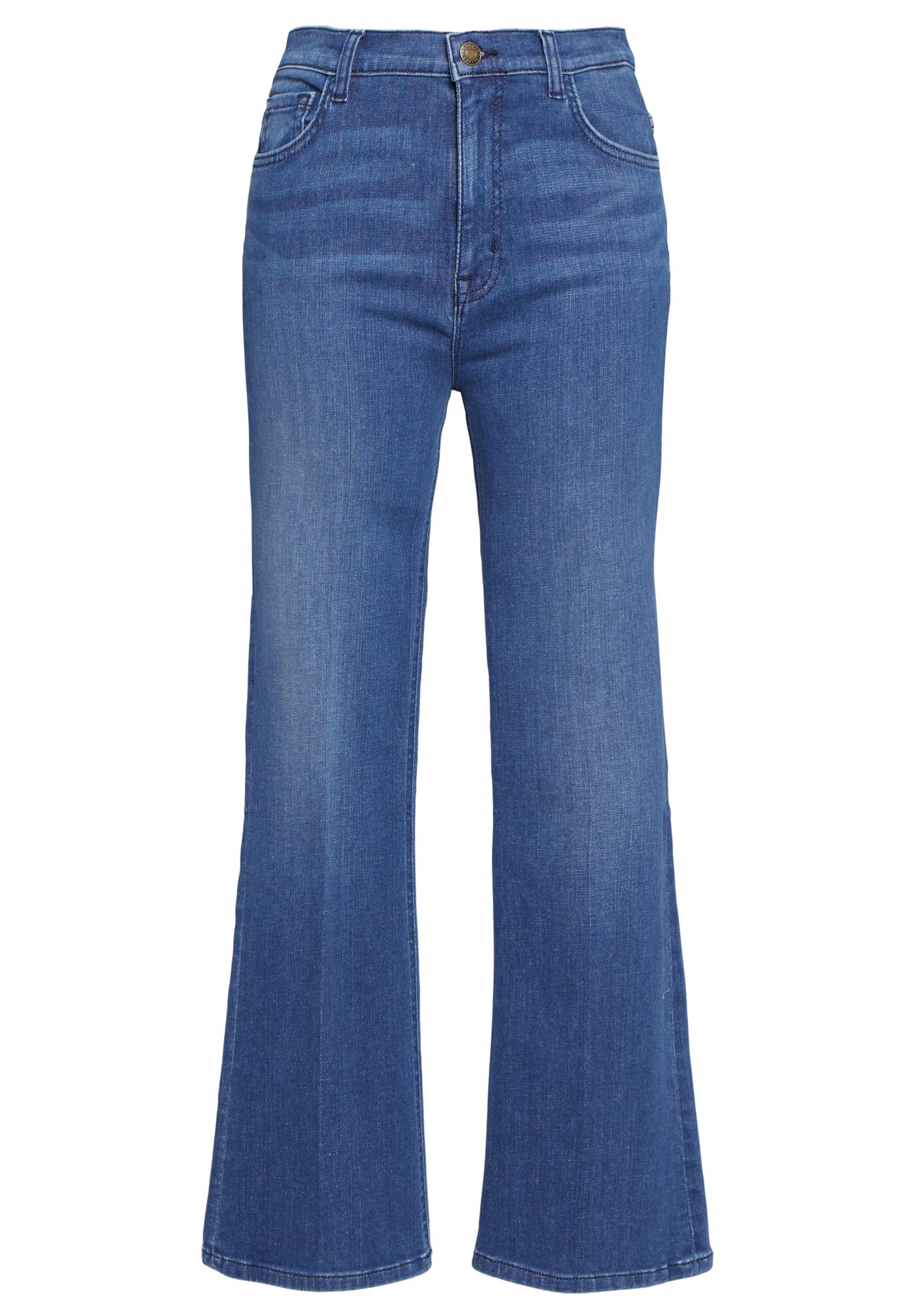 The Boulevard Mid Rise Crop Bootcut Jean Vista Medium Blue | Vista