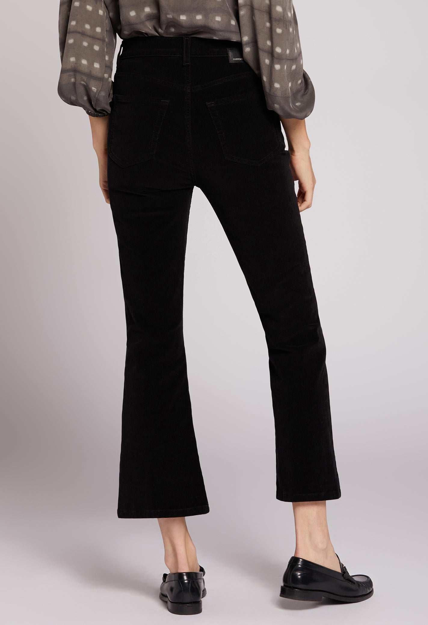 The Boulevard Mid Rise Crop Bootcut Jean Black | Black