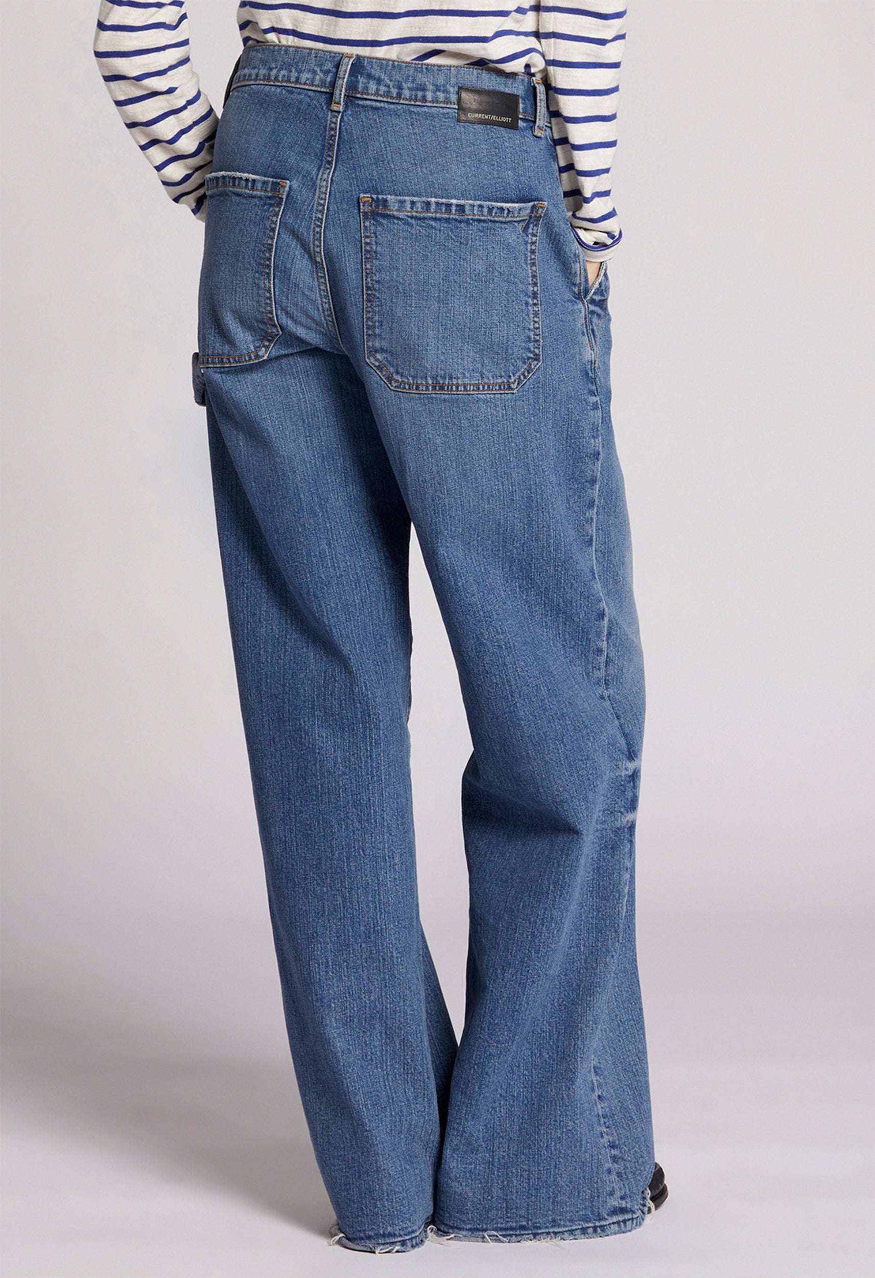 The Painter Wide Leg Jean Medium Blue | Dunes