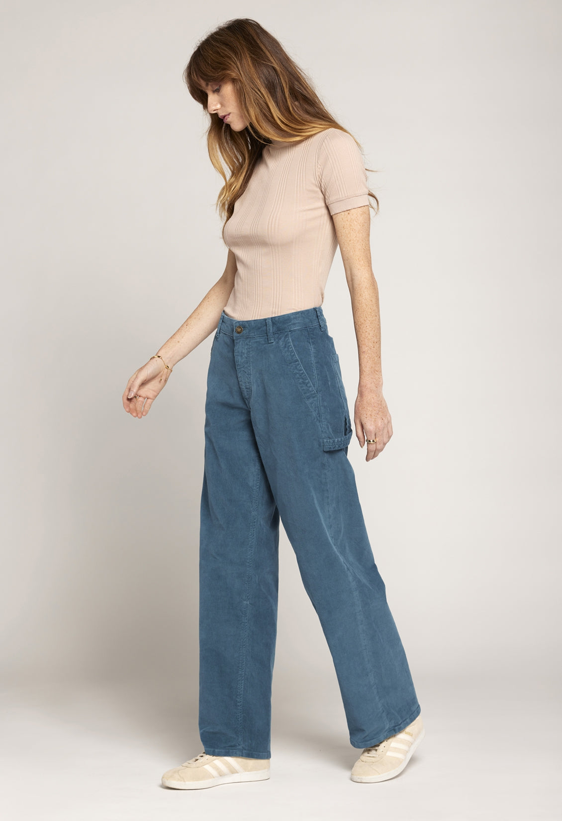 The Painter Wide Leg Trouser Blue | Storm