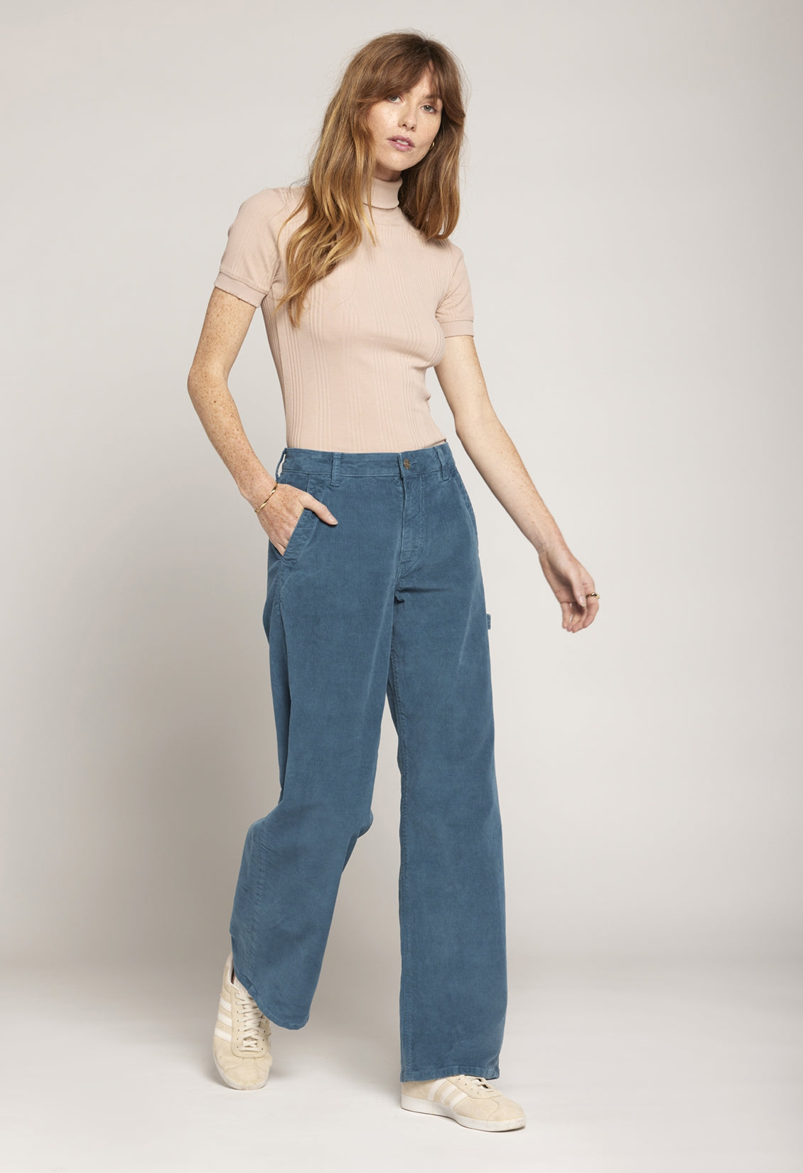 The Painter Wide Leg Trouser Blue | Storm