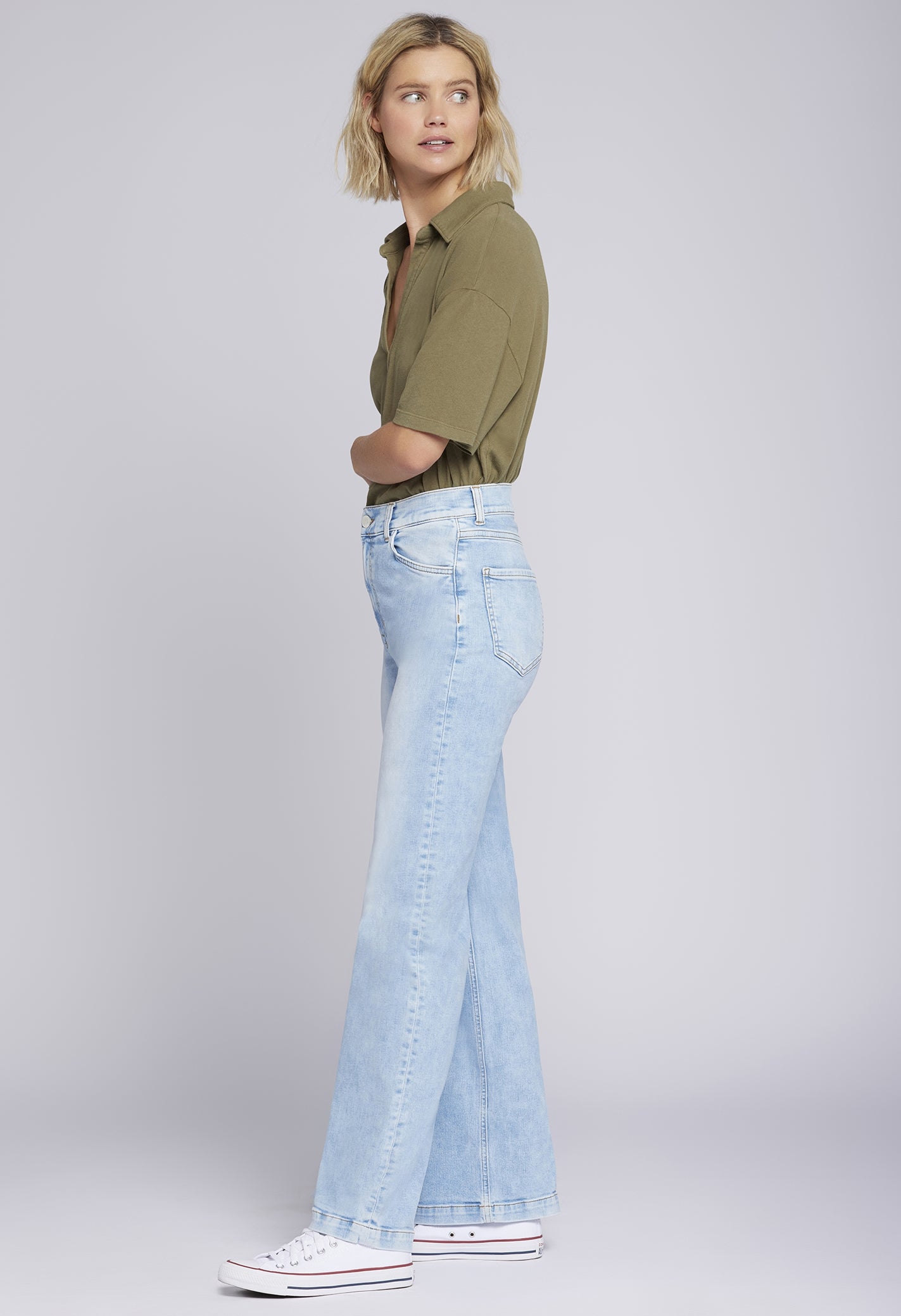 The Navigator Wide Leg Jean in Galaxy Blue | Galaxy Wash