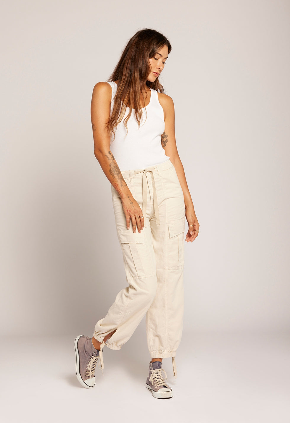 The Capture Drawstring Trouser Beige | Biscuit