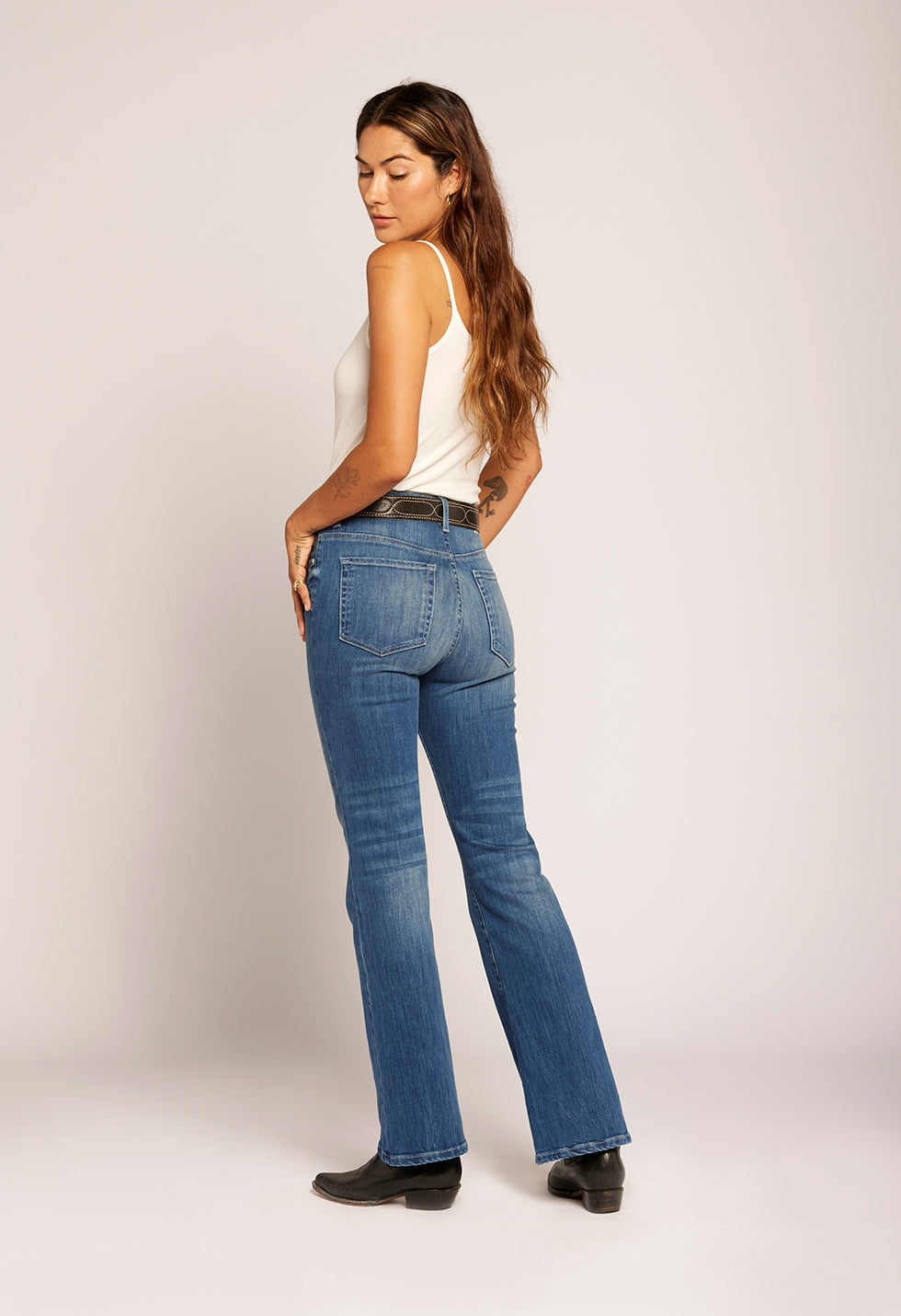 The Promenade Mid Rise Bootcut Jean Medium Blue | Bay