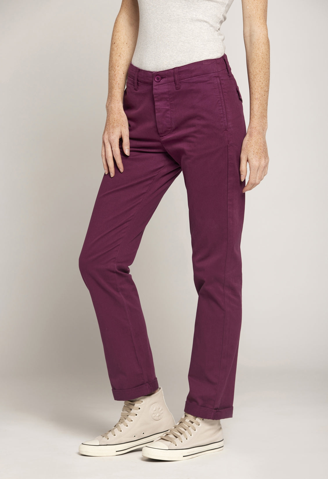 The Captain Trouser Purple | Plum Caspia